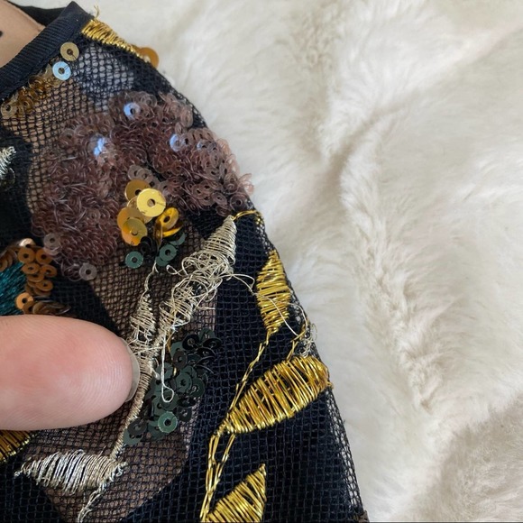 No. 21 Black Embellished Panel Shift Dress - Picture 9 of 13